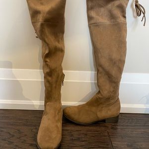 Like new taupe coloured over the knee suede boots